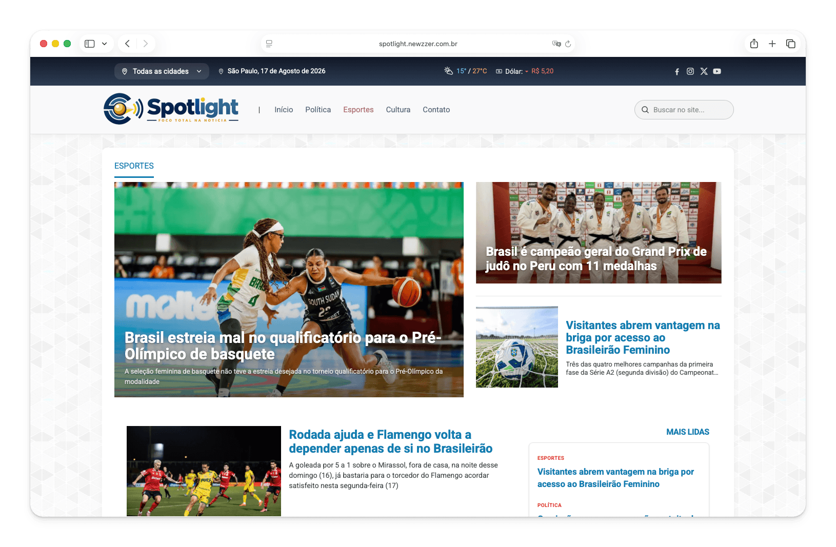 Screenshot do template Spotlight 1
